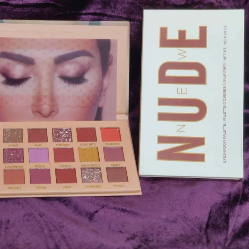 18 Colors Nude Eyeshadow Palette | Matte & Shimmer Pigmented Shades, Long-Lasting - Essence Trove