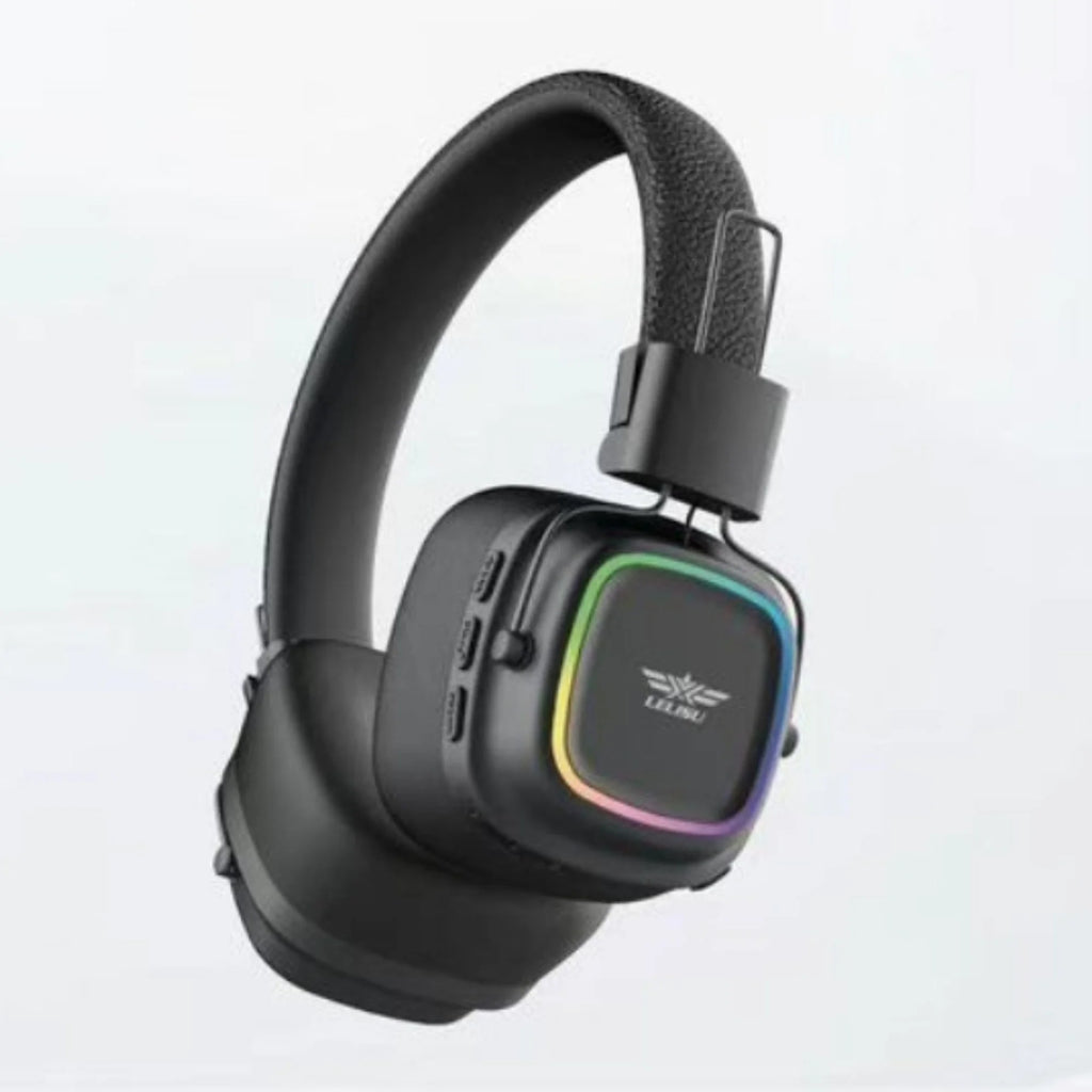Lelisu LS-258 Wireless Stereo Headphones | Bluetooth 5.4 Over-Ear Headset with Type-C Charging & LED Lights - Essence Trove