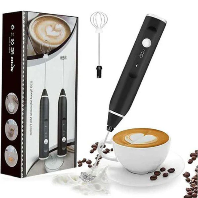 Rechargeable Electric Coffee Frother & Egg Beater | High-Speed Handheld Mixer with USB Charging - Essence Trove