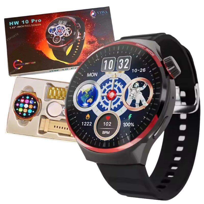 HW10 Pro Smartwatch | 1.52" AMOLED Display Bluetooth Call Fitness Tracker Stylish Design - Essence Trove