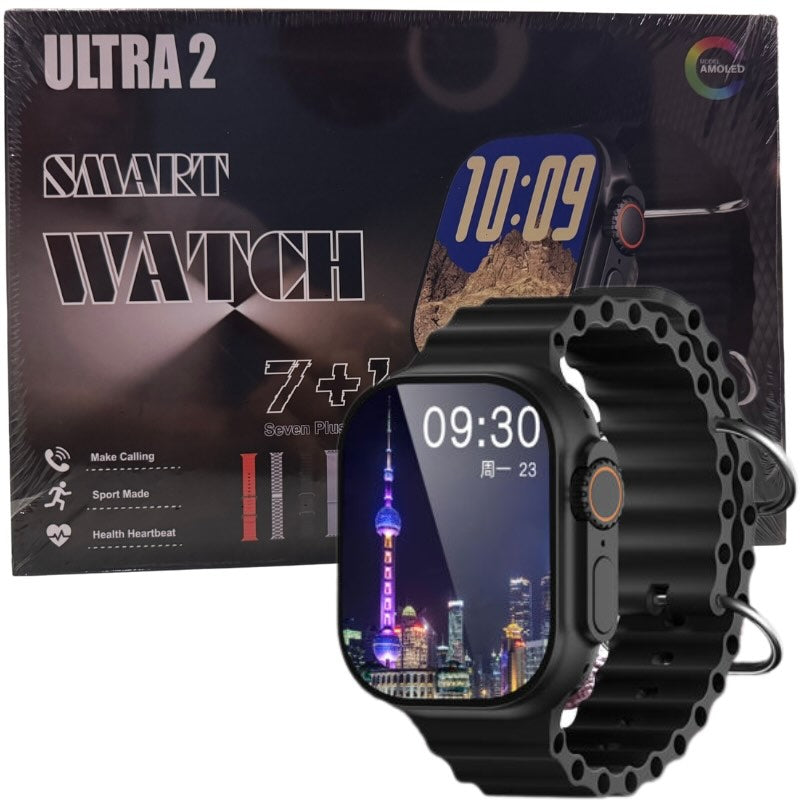 Ultra 2 Smart Watch 7 Straps Edition | Bluetooth Call Fitness & Health Tracker - Essence Trove