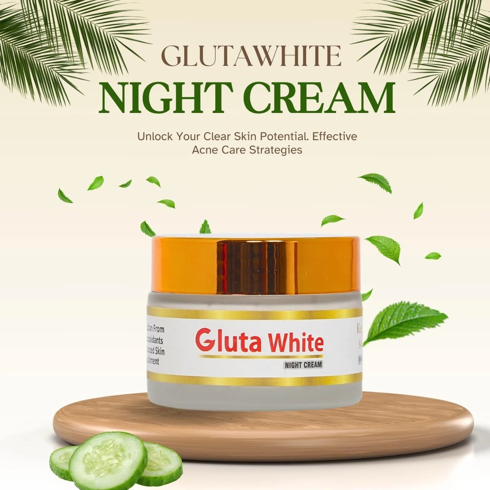Gluta White Day & Night Cream | Whitening Anti-Aging Hydrating 50g Face Care - Essence Trove