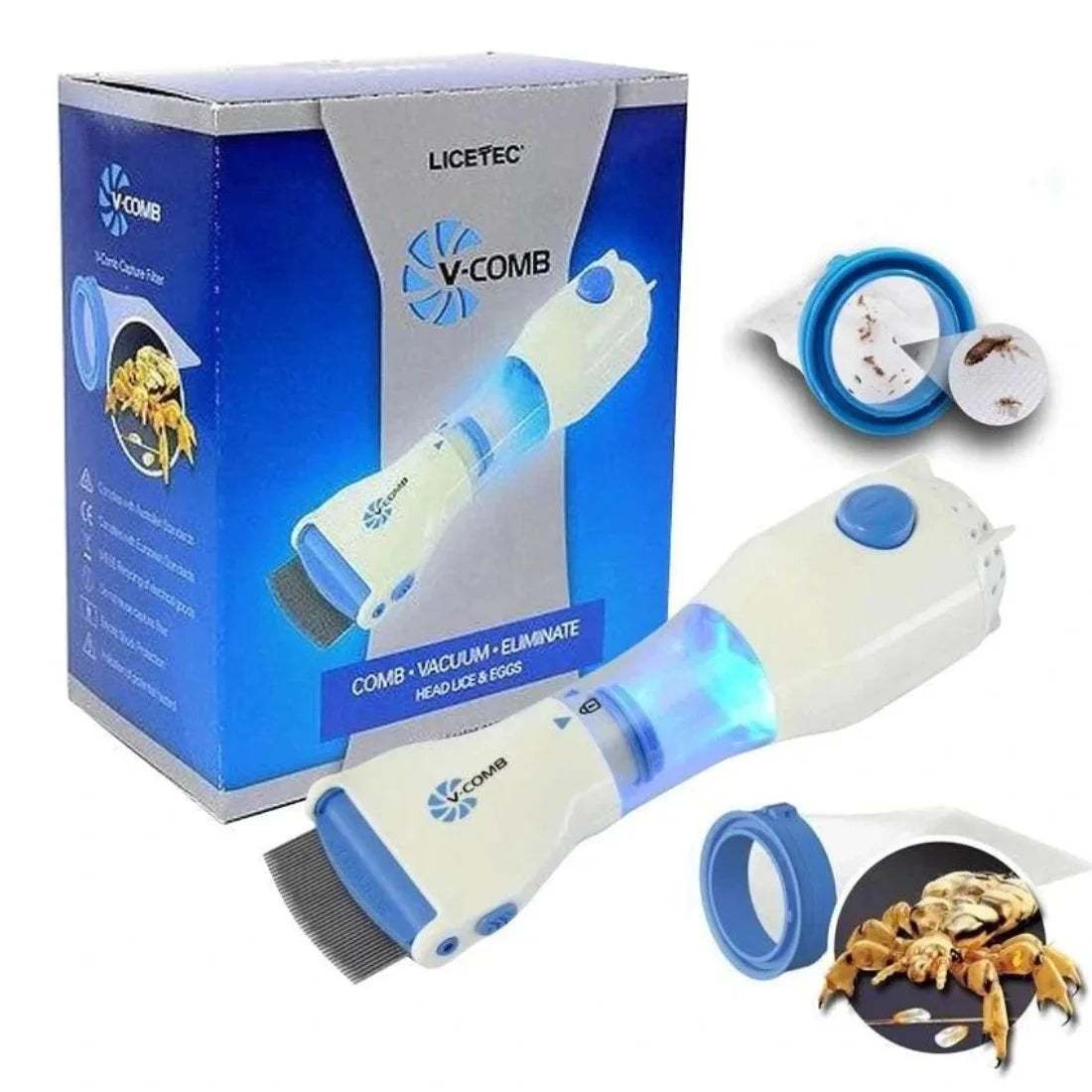 Electric V-Comb Anti Lice Machine | Chemical-Free Safe Lice & Egg Removal Device - Essence Trove