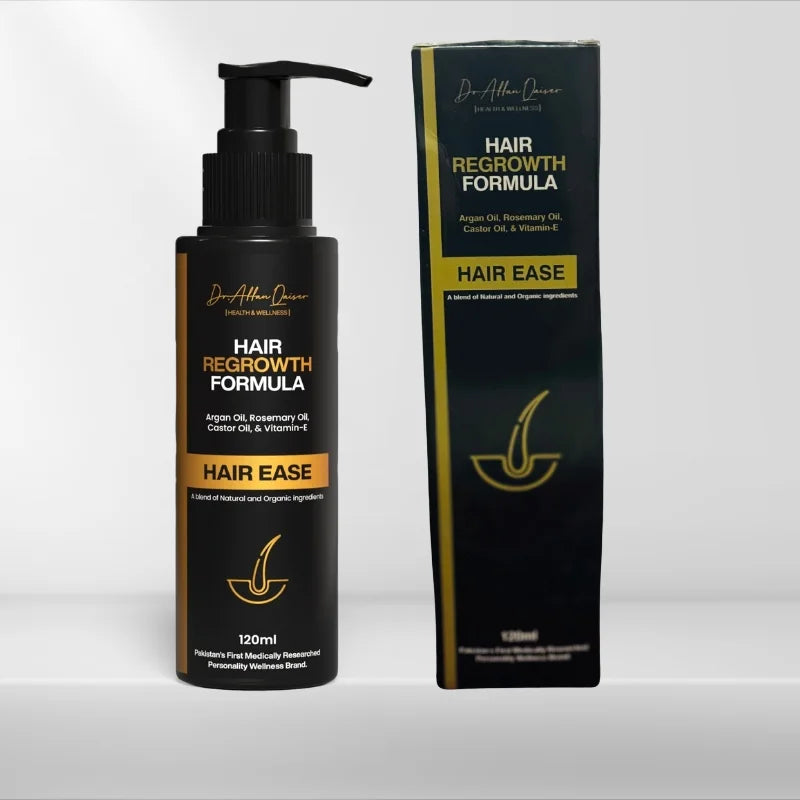 Ease – Natural Hair Regrowth & Nourishment Oil | Strengthens Roots & Reduces Hair Fall (120ml) - Essence Trove