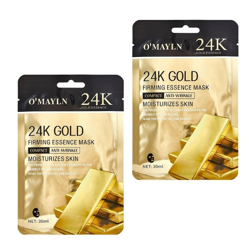 Pack of 2 | O’Mayln 24K Gold Firming Essence Mask 30ml | Skin Firming & Anti-Aging Treatment - Essence Trove
