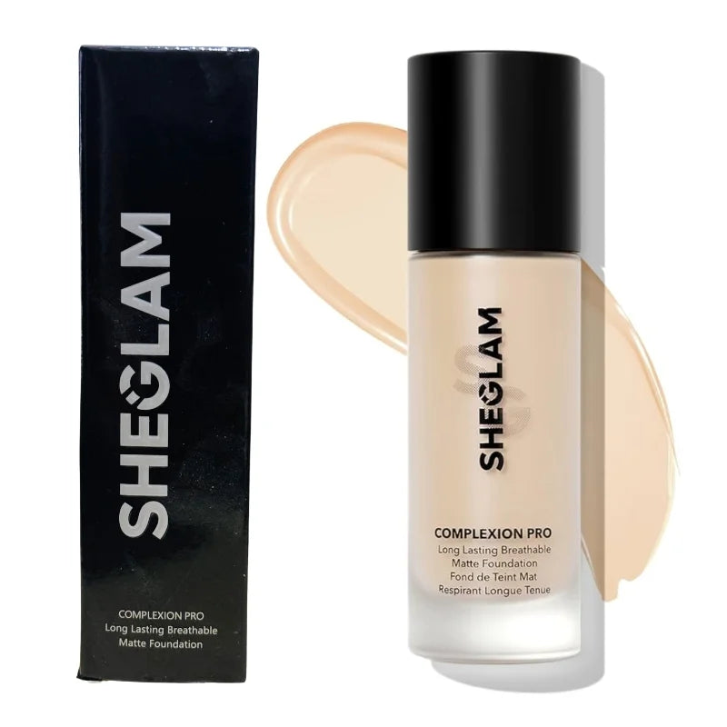 Sheglam Complexion Pro Matte Foundation | Porcelain | Long Lasting - Essence Trove