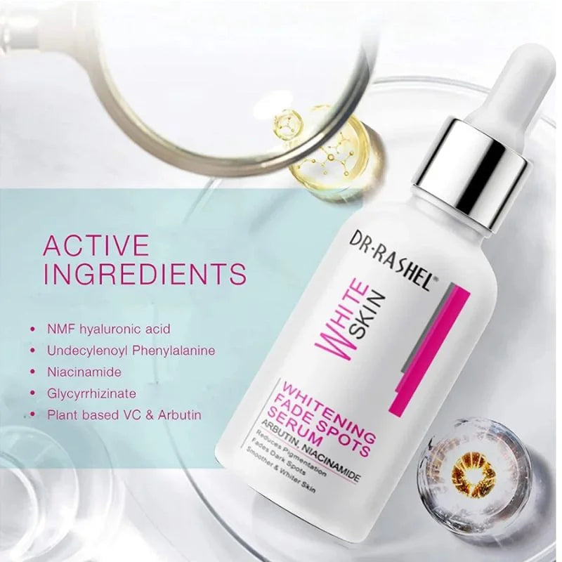 Dr. Rashel Whitening Fade Spots Serum for White Skin | Brightening & Pigmentation Corrector with Arbutin & Niacinamide (50ml) | Imported - Essence Trove