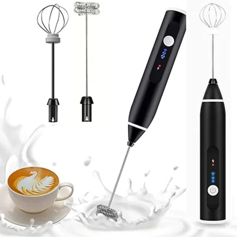 Rechargeable Electric Coffee Frother & Egg Beater | High-Speed Handheld Mixer with USB Charging - Essence Trove