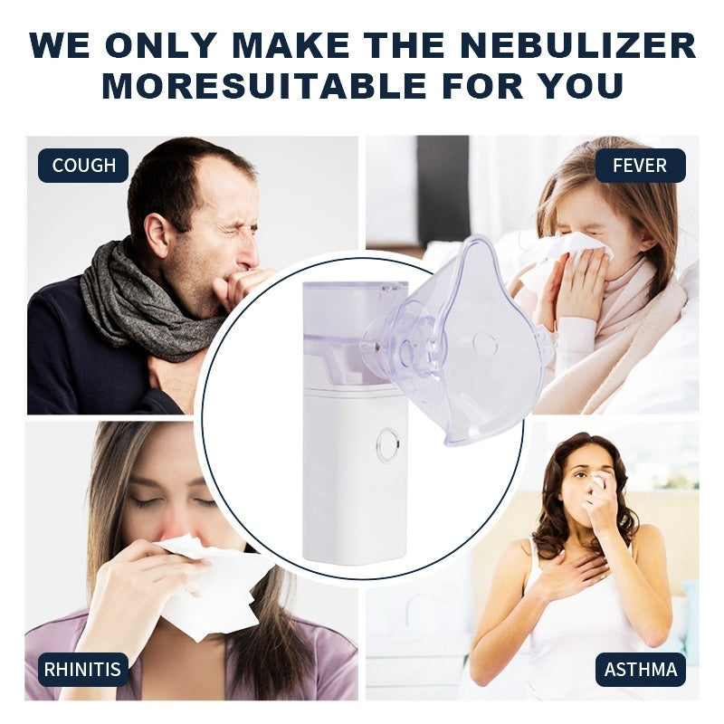 Portable Rechargeable Nebulizer Machine Asthma Inhaler 0.5L for Kids and Adults - Essence Trove