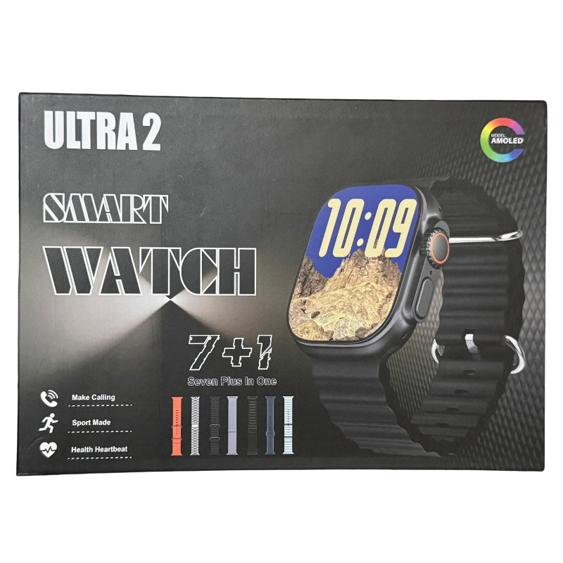 Ultra 2 Smart Watch 7 Straps Edition | Bluetooth Call Fitness & Health Tracker - Essence Trove