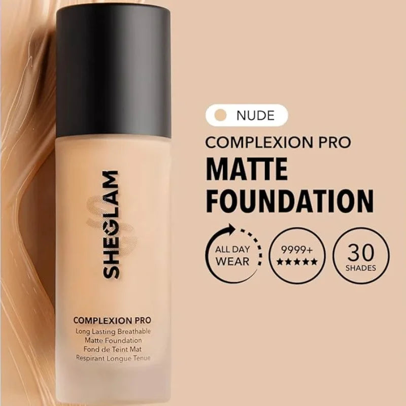 Sheglam Complexion Pro Matte Foundation | Nude | Long Lasting - Essence Trove
