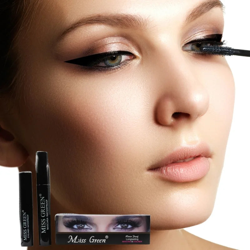 Miss Green FIT ME Waterproof Mascara & Eyeliner | 2-in-1 Long-Lasting Eye Makeup Duo - Essence Trove