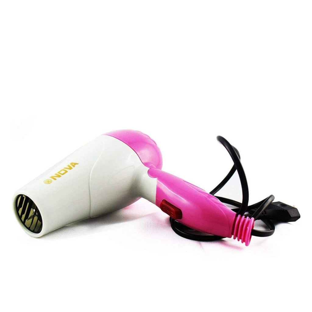 Nova NV-1290 Foldable Hair Dryer | 1000W Hot Air Styling & Quick Drying Machine - Essence Trove