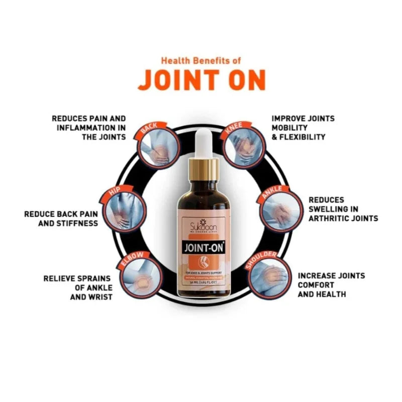 Sukoon Joint-On Essential Oil Blend | Natural Pain Relief for Joints, Knees, and Back (30ml) - Essence Trove