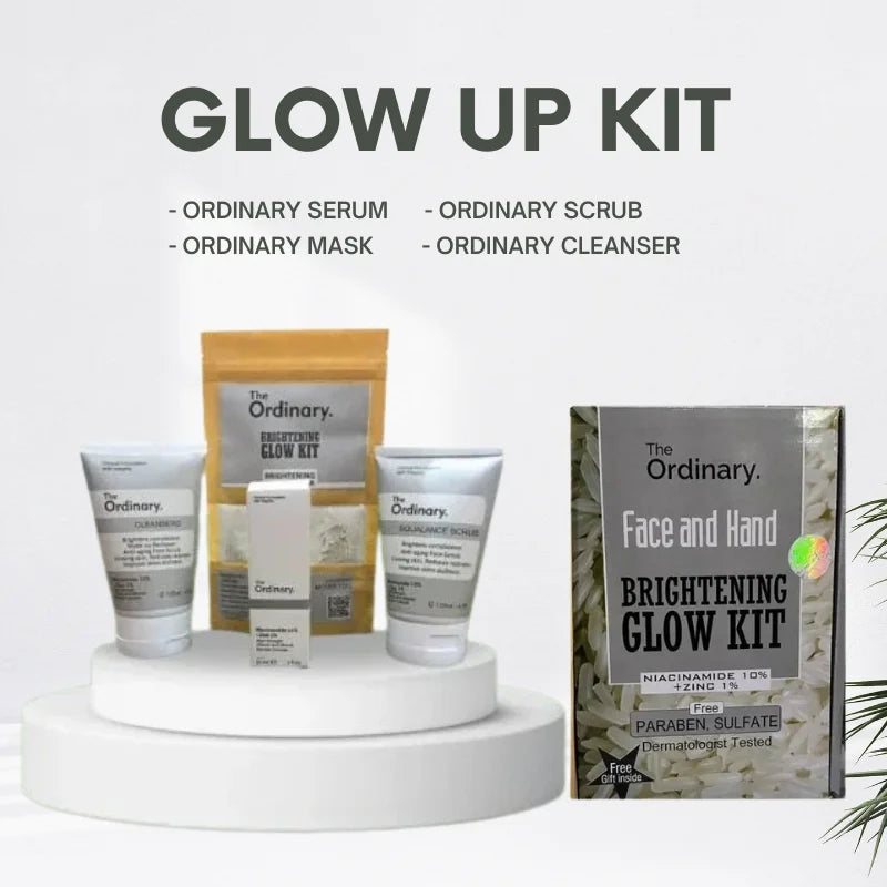 The Ordinary Face & Hand Brightening Glow Kit | Complete Whitening & Hydrating Skincare Set - Essence Trove