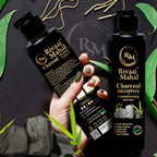 Rivaaj Mahal Charcoal Shampoo + Conditioner 2-in-1 | Black Shine Formula - Essence Trove