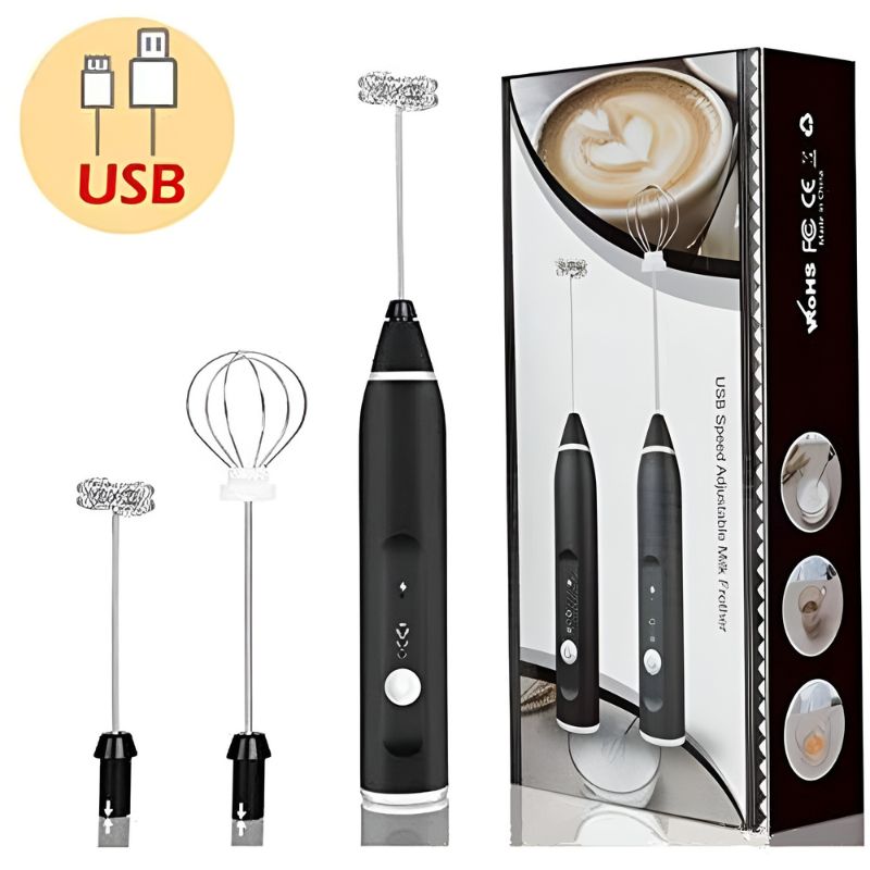 Rechargeable Electric Coffee Frother & Egg Beater | High-Speed Handheld Mixer with USB Charging - Essence Trove
