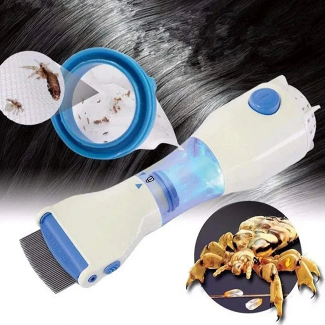 Electric V-Comb Anti Lice Machine | Chemical-Free Safe Lice & Egg Removal Device - Essence Trove