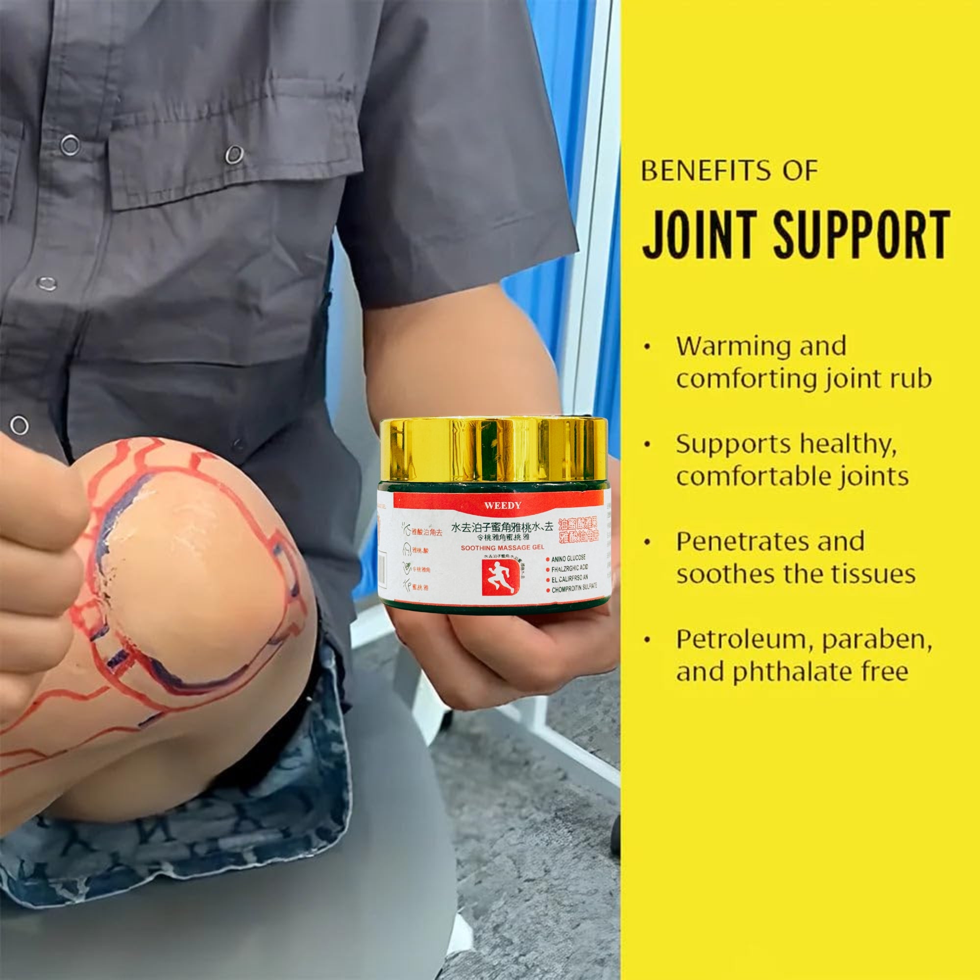 WEEDY Top Japanese Pain Gel | Rapid Relief from Muscle Tension | 100g - Essence Trove