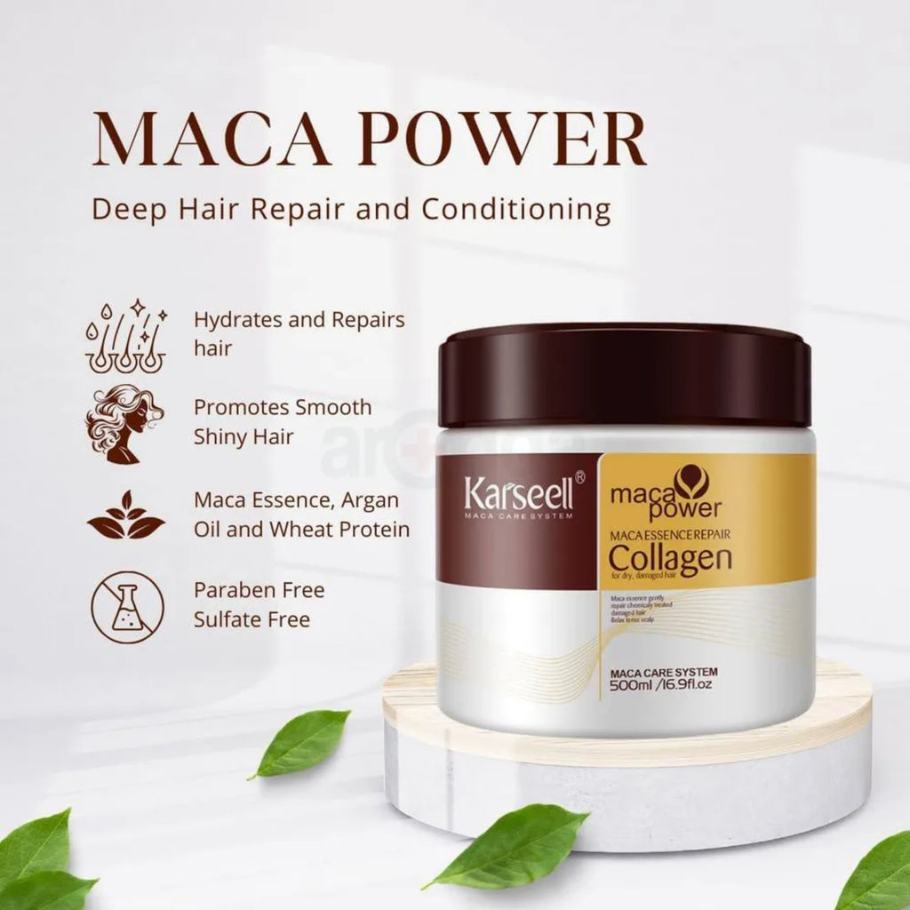 Karseell Collagen Deep Repair Hair Mask 500ml | Argan Oil & Collagen for Smooth, Shiny Hair - Essence Trove