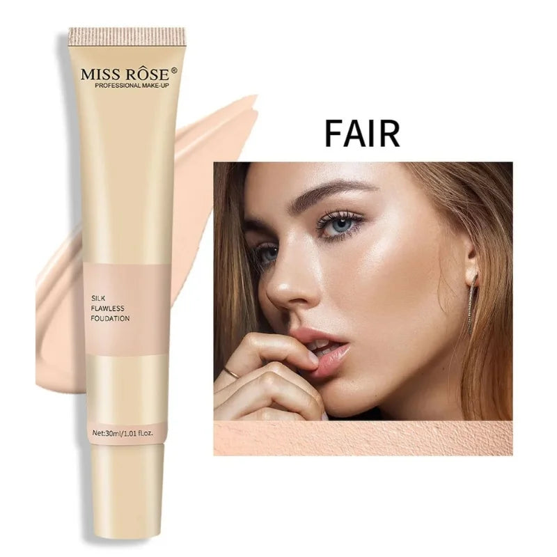 Fair | Miss Rose Silk Flawless Foundation | Long-Lasting Lightweight Liquid Foundation with Natural Radiant Finish - Essence Trove