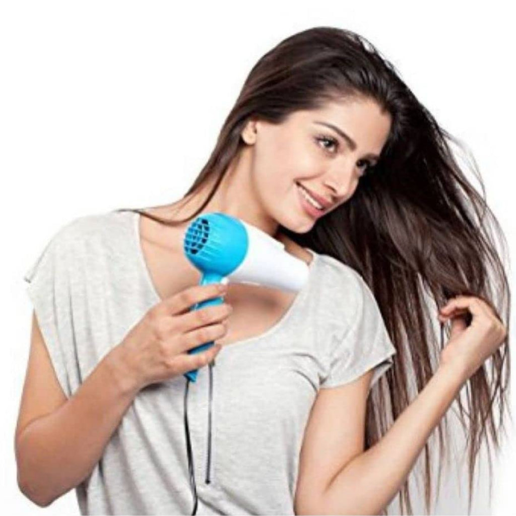 Nova NV-1290 Foldable Hair Dryer | 1000W Hot Air Styling & Quick Drying Machine - Essence Trove