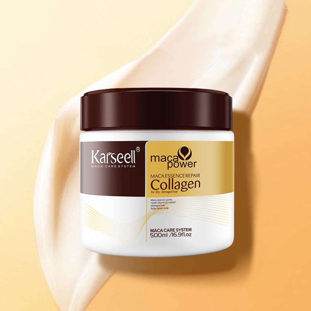 Karseell Collagen Deep Repair Hair Mask 500ml | Argan Oil & Collagen for Smooth, Shiny Hair - Essence Trove