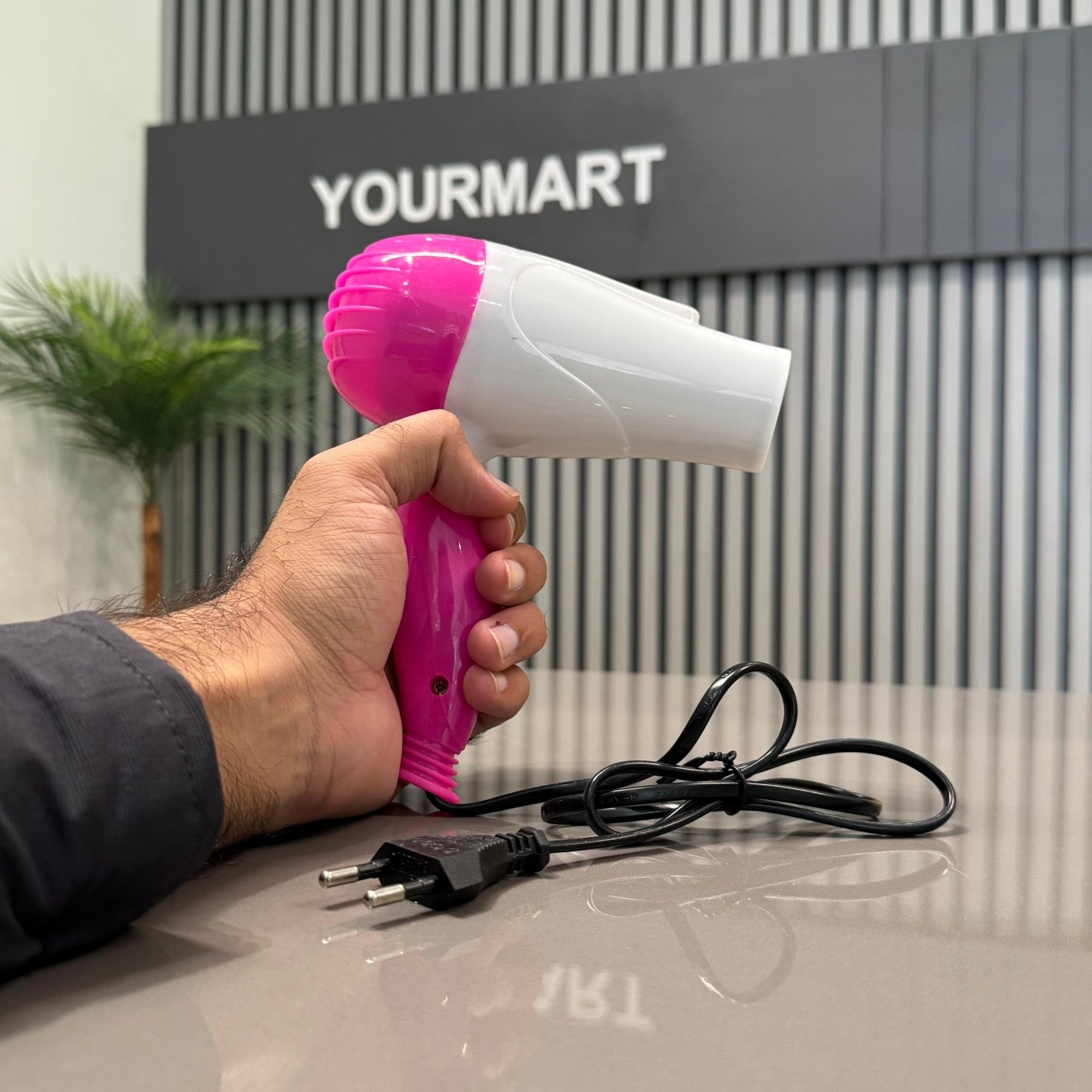 Nova NV-1290 Foldable Hair Dryer | 1000W Hot Air Styling & Quick Drying Machine - Essence Trove