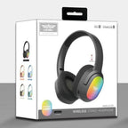 Lelisu LS-257 Wireless Stereo Headphones | Bluetooth 5.4 Over-Ear Headset with Type-C Charging & LED Lights - Essence Trove
