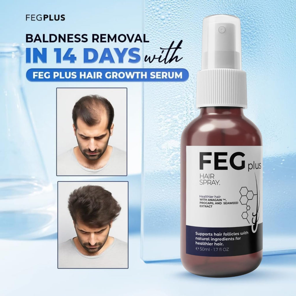 FEG Plus Hair Growth Spray 50ml | Anti-Hair Loss & Regrowth Solution - Essence Trove