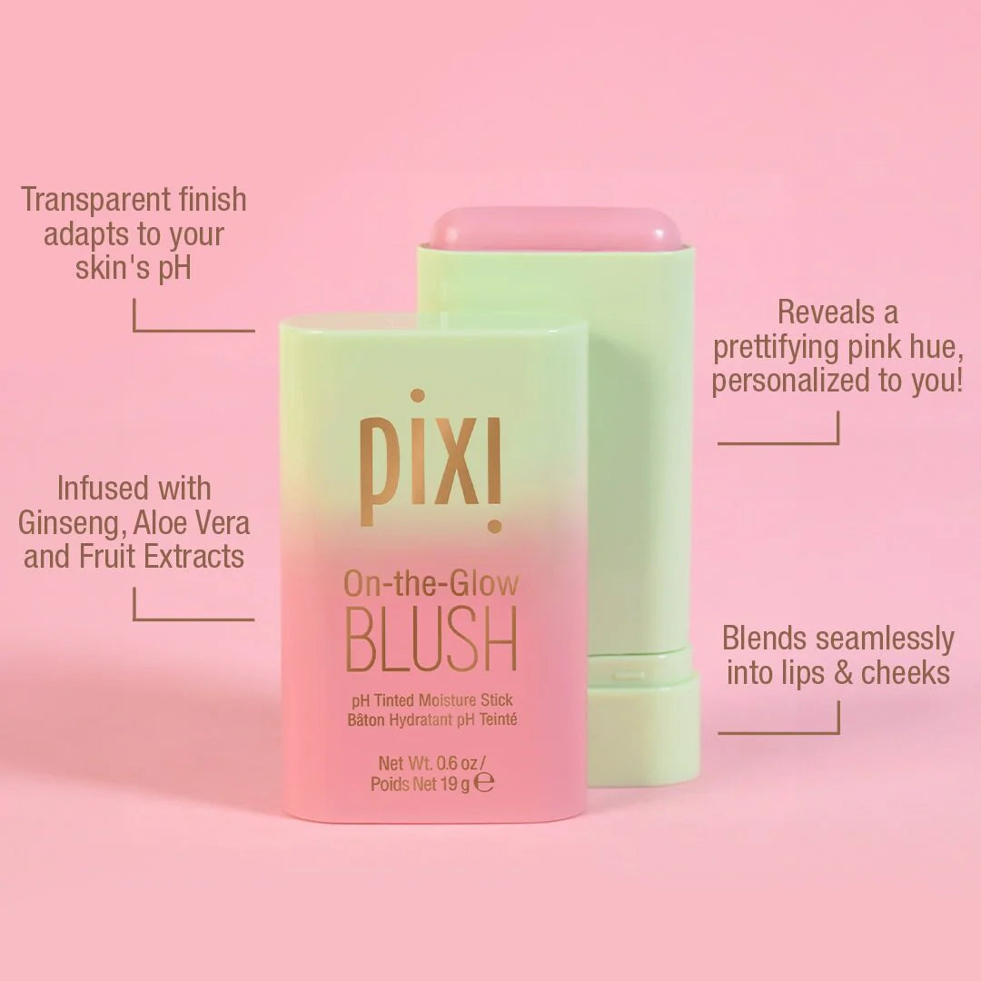Pixi On-the-Glow Blush CheekTone Multi-Use pH Reactive Balm for Cheeks and Lips - Essence Trove