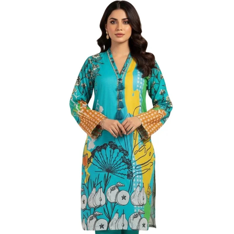Swiss Lawn 1-Piece Shirt for Women | Trending All-Over Print | Unstitched - Essence Trove