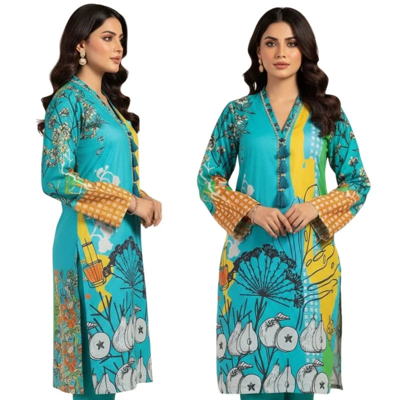 Swiss Lawn 1-Piece Shirt for Women | Trending All-Over Print | Unstitched - Essence Trove