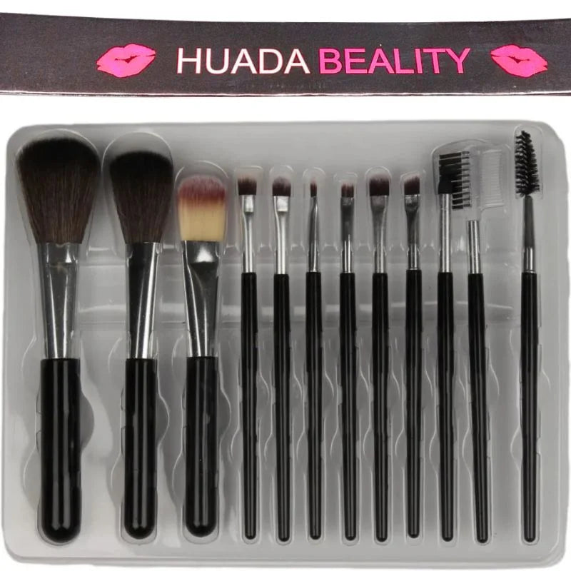 Huada Beauty Makeup Brush Set – 12-Piece Professional Makeup Tool Kit | Soft, High-Quality Synthetic Bristles - Essence Trove