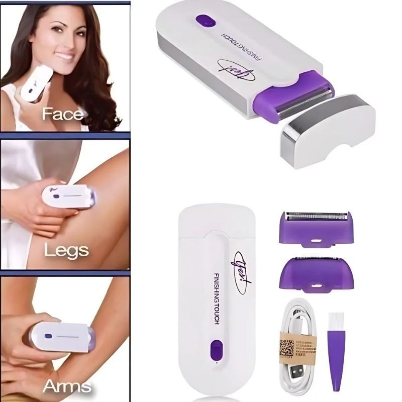 2-in-1 Rechargeable Painless Hair Remover | Finishing Touch Sensa-Light for Face & Body - Essence Trove