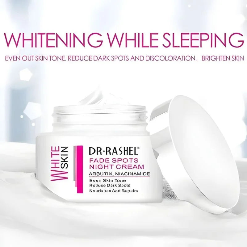 Dr. Rashel White Skin Fade Spots NIGHT Cream | Brightening & Hydrating Night Formula with Arbutin & Niacinamide | Imported - Essence Trove
