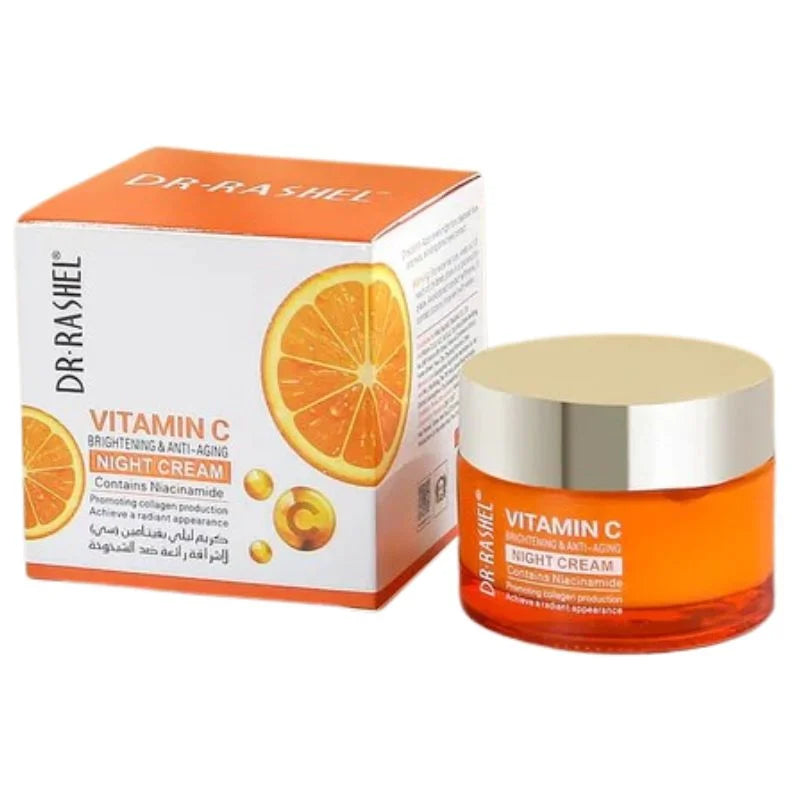 Dr. Rashel Vitamin C Brightening & Anti-Aging NIGHT Cream | Deep Repair & Skin Renewal Moisturizer (50 g) | Imported - Essence Trove