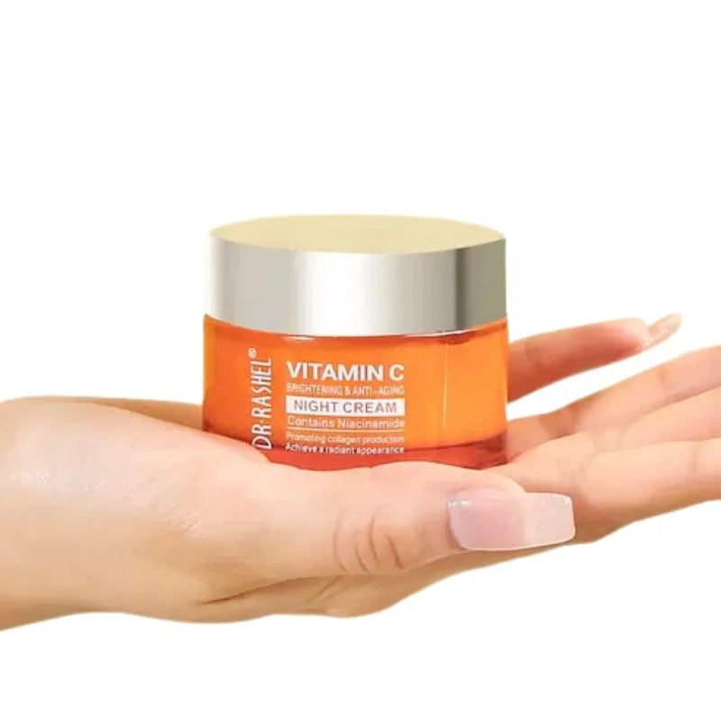 Dr. Rashel Vitamin C Brightening & Anti-Aging NIGHT Cream | Deep Repair & Skin Renewal Moisturizer (50 g) | Imported - Essence Trove