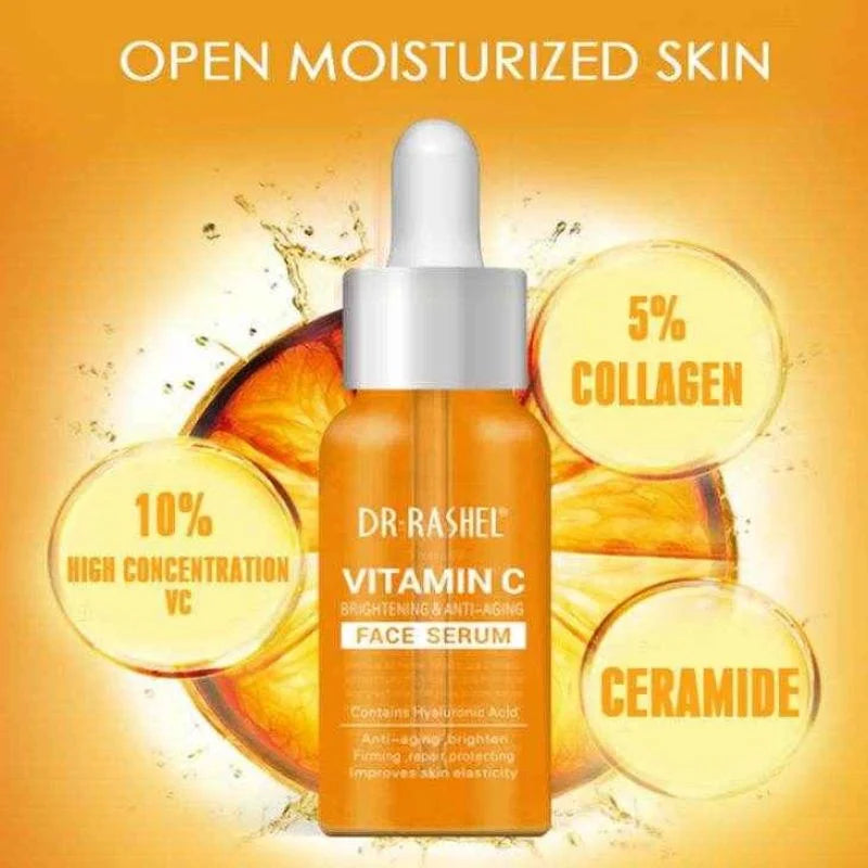 Dr. Rashel Vitamin C Brightening & Anti-Aging Face Serum | Skin Radiance & Wrinkle Repair Formula | 30ml | Imported - Essence Trove
