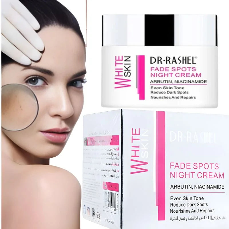 Dr. Rashel White Skin Fade Spots NIGHT Cream | Brightening & Hydrating Night Formula with Arbutin & Niacinamide | Imported - Essence Trove