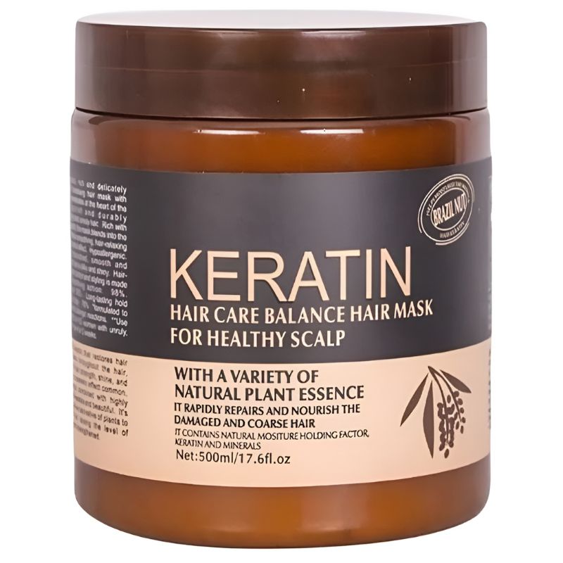 Brazil Nut Keratin Hair Mask 500ml | Nourishing, Strengthening & Smoothing Hair Treatment - Essence Trove
