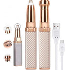 2-in-1 Flawless Facial Hair Remover & Eyebrow Trimmer | USB Rechargeable, Painless & Portable | Random Color - Essence Trove