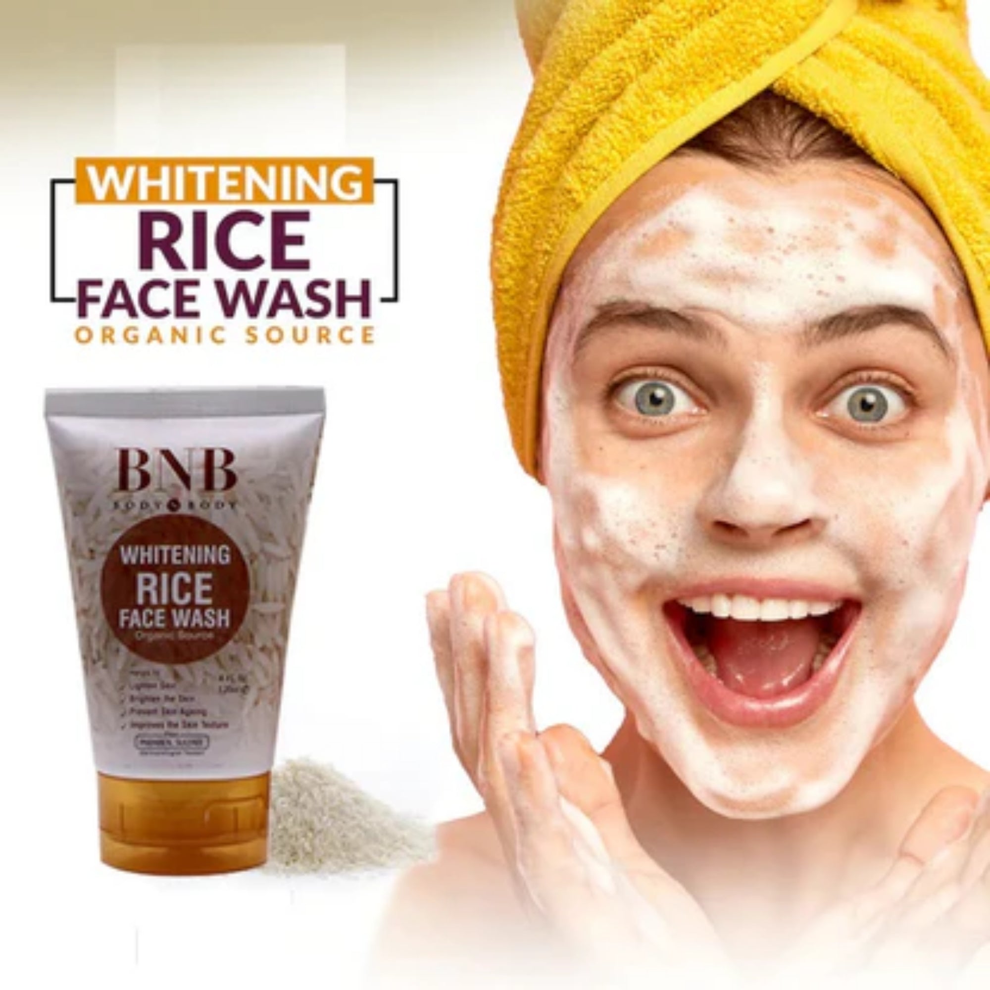 BNB Rice Extract Bright & Glow Facial Kit | 3-in-1 Whitening, Brightening & Hydrating Skincare - Essence Trove