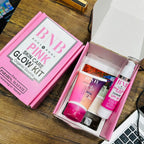 BNB Pink Face Glow Kit | 3-in-1 Skincare Wash Mask SPF Protection Set - Essence Trove