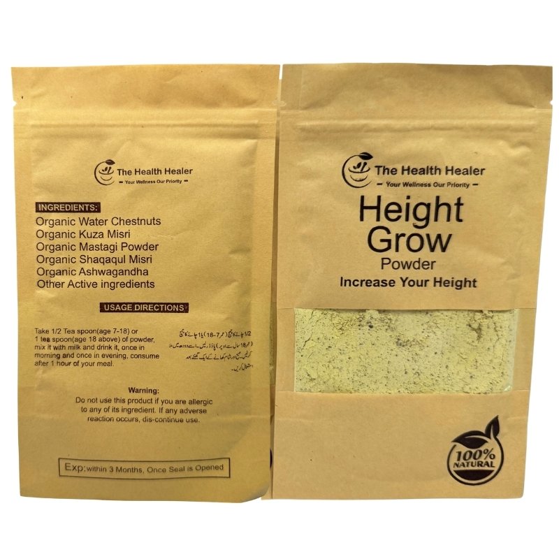 Health Healer Height Growth Powder 100g | Ayurvedic Herbal Supplement for Teens & Adults - Essence Trove
