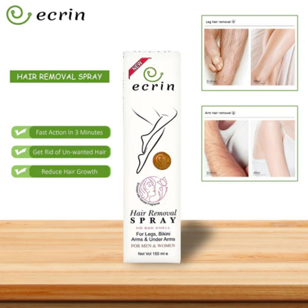 Ecrin Hair Removal Spray for Men & Women | Fast, Gentle Hair Remover 100ml - Essence Trove