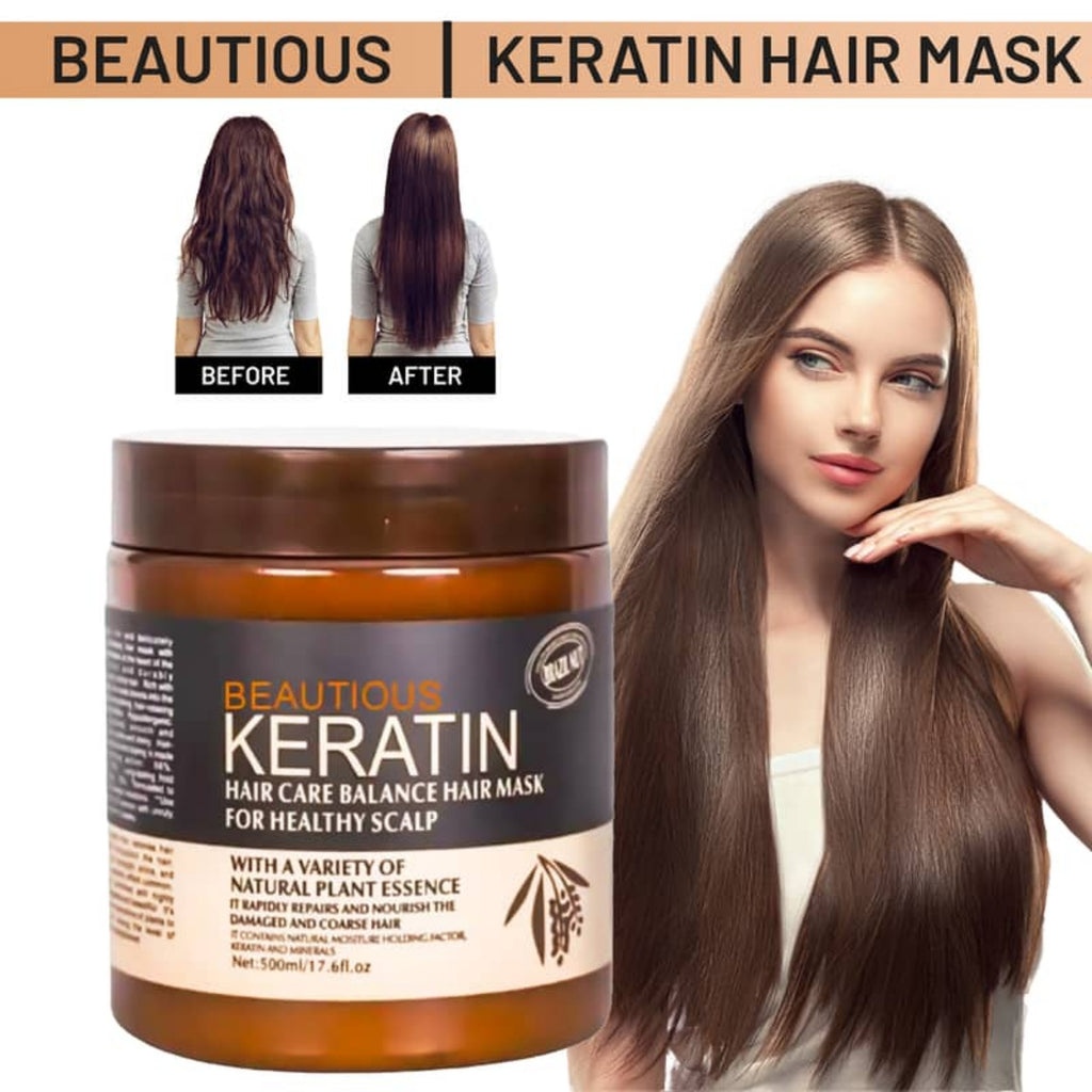 Brazil Nut Keratin Hair Mask 500ml | Nourishing, Strengthening & Smoothing Hair Treatment - Essence Trove