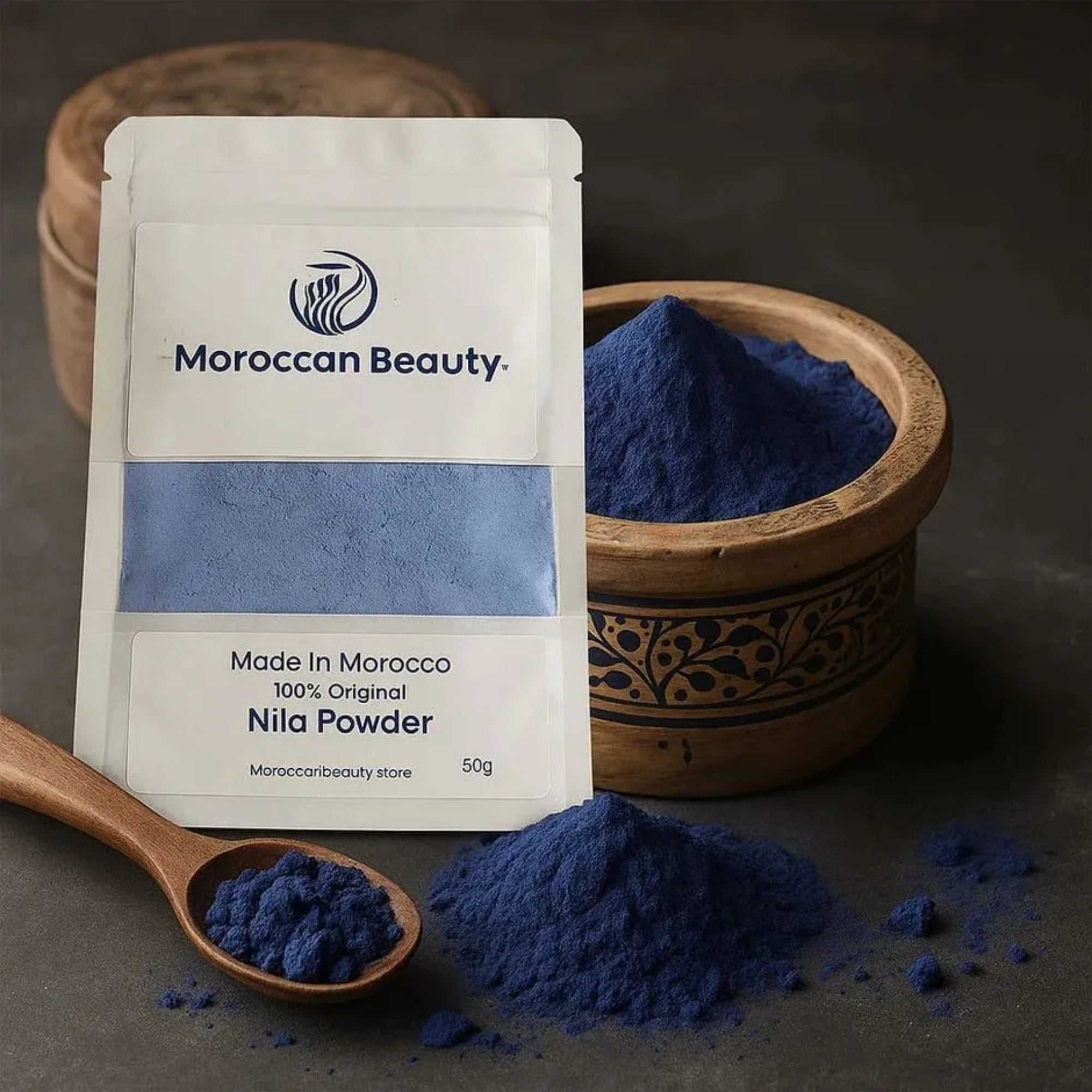Moroccan Beauty Blue Nila Powder 50g | Skin Whitening, Anti-Inflammatory & Hydrating - Essence Trove