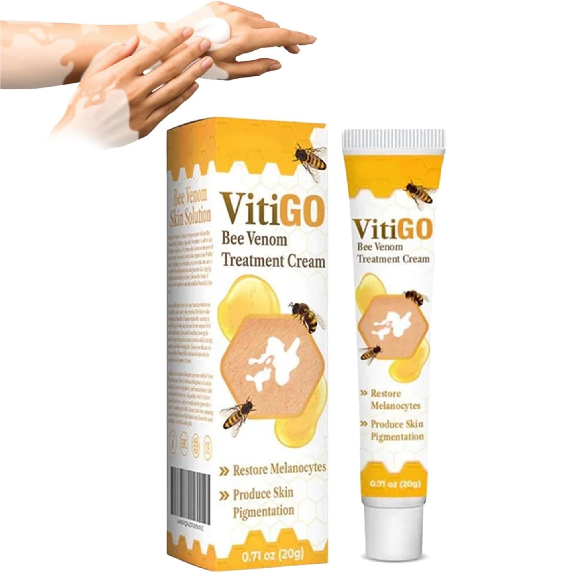 Vitigo Bee Venom Treatment Cream | Natural Skin Repair Hydration Relief Anti-Irritation - Essence Trove