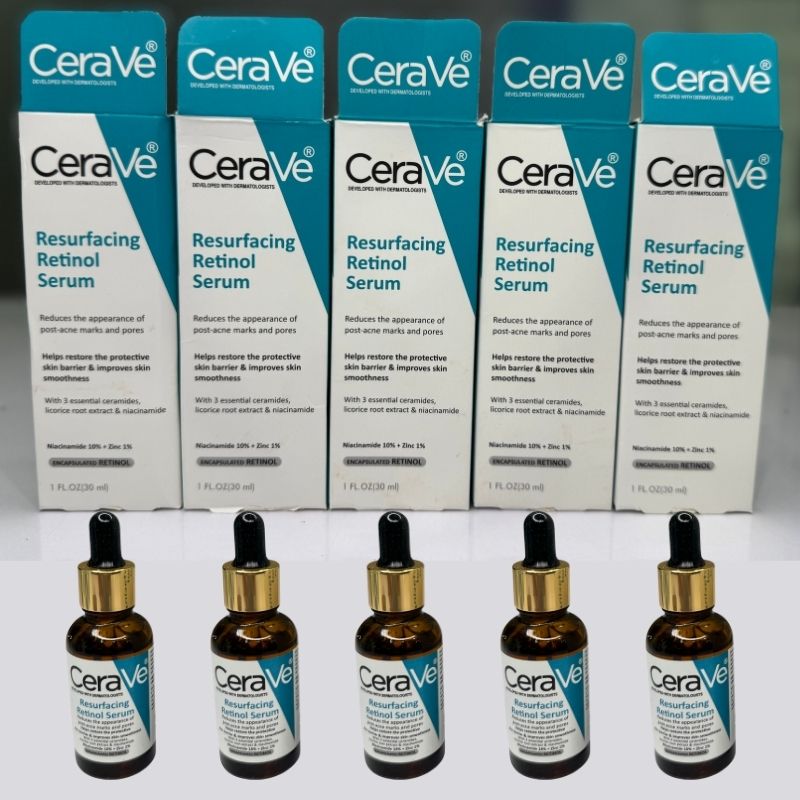 CeraVe Resurfacing Retinol Serum 30ml | Post-Acne Marks, Brightening & Pore Minimizer - Essence Trove